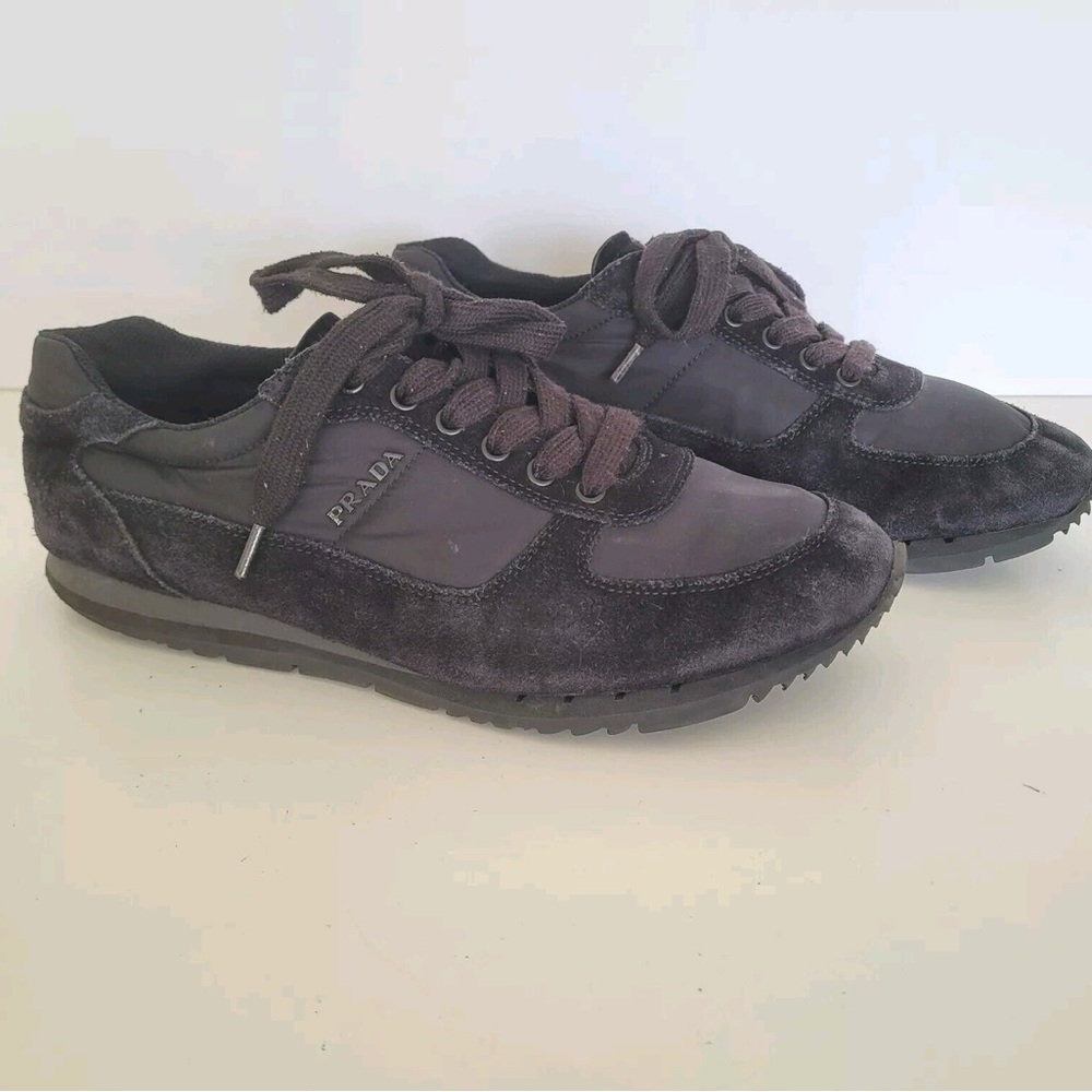 Prada Gray Sneakers Sleek Design